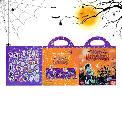 GkgWuxf Stickerbuch | Halloween Wiederablösbare Stickerbücher Für Kinder - Aktivitatsspielzeug Reisen Alter 3-6 Jahre Madchen Kinder Baby Party Klassenfahrt GkgWuxf Stickerbuch | Halloween Wiederablösbare Stickerbücher Für Kinder - Aktivitatsspielzeug Reisen Alter 3-6 Jahre Madchen Kinder Baby Party Klassenfahrt von GkgWuxf