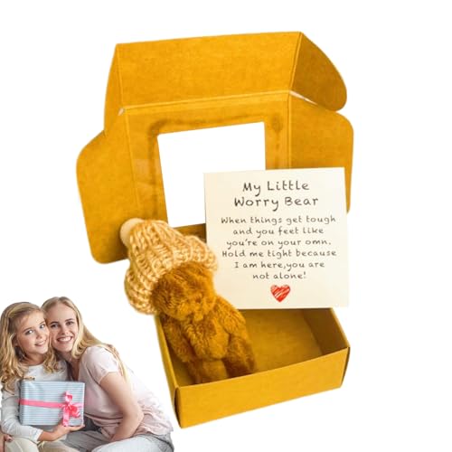 GkgWuxf Stoffbären Plüsch, Handgefertigter Plüschbär Im Karton, Weiches Kuscheltier Mit Motivationskarte Handgemachte Geschenkidee Für Frauen Kinder Abschluss GkgWuxf Stoffbären Plüsch, Handgefertigter Plüschbär Im Karton, Weiches Kuscheltier Mit Motivationskarte Handgemachte Geschenkidee Für Frauen Kinder Abschluss von GkgWuxf