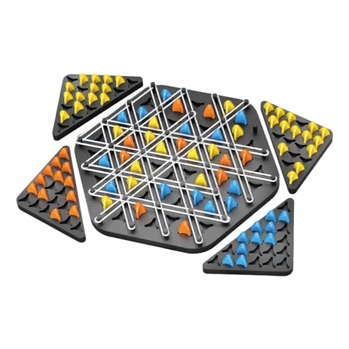 GkgWuxf Triggle-Spiel, Ketten Dreieck Spiel Kettendreieck-Schachspiel, Triggle-Gummiband-Spiel, interaktives Steckspiel, Dreiecksschachbrettspiel, klassisches Strategie-Steckbrettspiel zum Sammeln von GkgWuxf