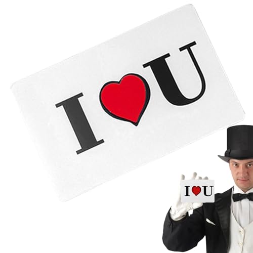 GkgWuxf Zaubertricks Flick Finger Heart Appearing, Flick The Heart Magic Trick | Magier Nahaufnahme Illusionen Mentalismus Gimmicks Requisiten - Flick-Finger-Herzkarte für die Beichte am Valentinstag von GkgWuxf