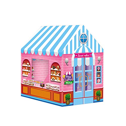 Gkhowiu Kinder Zelt Prinzessin Spiel Haus Kinder Spiel Haus Indoor Tragbare Klapp Tipi Außen Spielzeug Zelte für Kinder, Rosa, 440156 von Gkhowiu