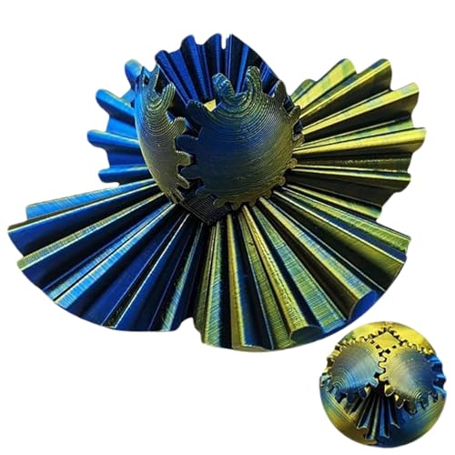 Gear Sphere, Gear Ball Fidget, Zahnrad Kugel, 3D Gedruckter Zahnrad Ball, Steampunk Whirling Wonder Fidget, Zauberwürfel Gear Ball, Zahnradball Zappelspielzeug, Stressabbau Spielzeug von Gkumgwo