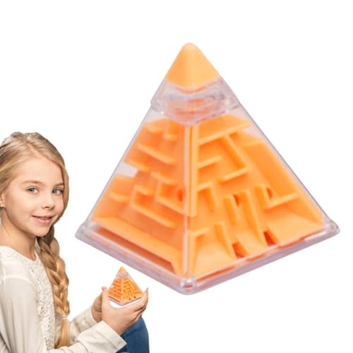 Gkumgwo 3D-Labyrinth-Kugel-Labyrinth-Puzzle | Sequential Pyramid Brain Teasers Game - Tragbares magisches Lernspielzeug für Kinder – Goodie-Bag-Füller und Strumpffüller von Gkumgwo