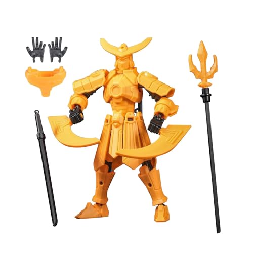 Gkumgwo 3D-gedruckte Figur, 3D-gedrucktes Figurenspielzeug - Mehrgelenkige Actionfiguren,Mechanisches bewegliches Spielzeug Lucky Ganzkörper-Actionfiguren-Set für die Schreibtischdekoration von Gkumgwo