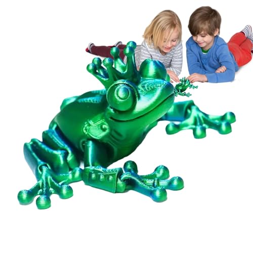 Gkumgwo 3D-gedrucktes Spielzeug Frosch,3D-gedrucktes Spielzeug,Zappelfrosch 3D gedruckt | Schreibtischspielzeug für Kinder, Froschspielzeug mit beweglichen Gelenken, Zappelspielzeug für Erwachsene, von Gkumgwo