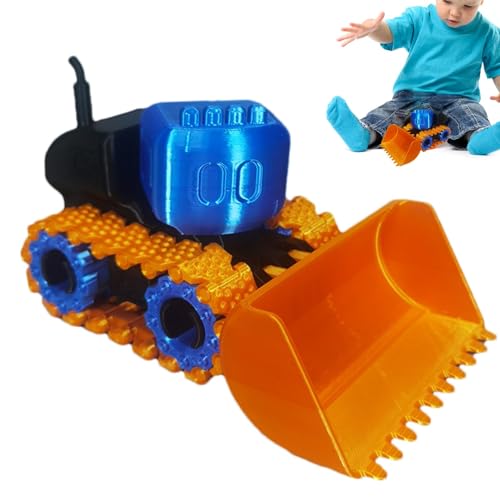 Gkumgwo BAU-LKW-Spielzeug, Bulldozer-Spielzeug für Jungen | 3D-gedrucktes Spielzeugornament für Kinder, beweglicher Bulldozer - Sammelfiguren in Frontlader-LKW-Form für Wohnzimmer, Kindergarten, von Gkumgwo