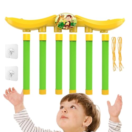 Gkumgwo Fangspiel mit Stöcken,Fangspiel mit fallenden Stöcken - Fallende Stöcke Spielzeug zur sensorischen Integration - Drop-Stick-Spiel in Bananenform, Lernspielzeug, von Gkumgwo