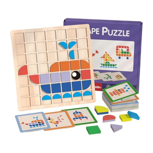 Gkumgwo Farbanpassungs -Sortierplatte, Formen Sorter Board Toys | Pädagogische Holz -Puzzles | Sicheres passendes Spiel frühes Entwicklungs- und Aktivitätsspielzeug für Kinder im Vorschulalter von Gkumgwo