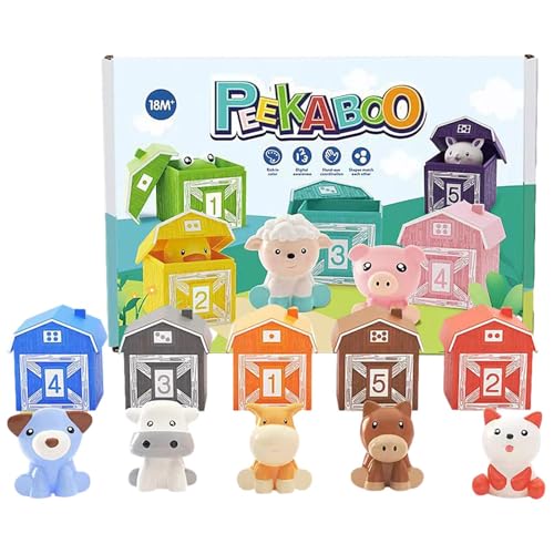 Gkumgwo Fingerpuppen für Kinder,Tierpuppen für Kinder, Zählspielzeug, passendes Spiel, Fingerspielzeug, Fingerpuppen Feinmotorikspielzeug, Scheunentierspielzeug Kinderpuppen, Lernspiele für Kinder von Gkumgwo