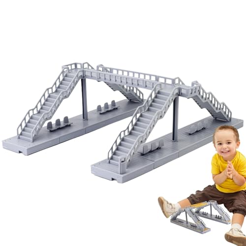 Gkumgwo Footbridge Building Model Kit | Building Footbridge Elevated Model,Train Footbridge Scenery Sets for Kids, Children, All Ages, Toddler von Gkumgwo