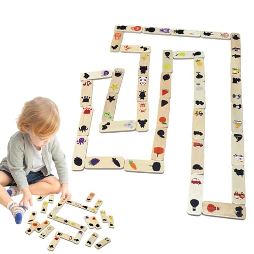 Gkumgwo Formsortierpuzzle, Formpasspuzzle | Pädagogisches Schatten-Matching-Spielzeug,Holz-Schatten-Match-Spiel, frühes Lernspielzeug für Kinder, pädagogisch passendes Karten-Puzzle von Gkumgwo