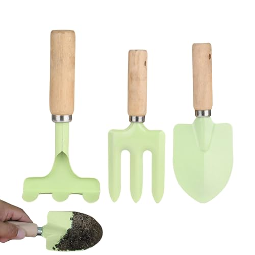 Gkumgwo Gartenset für Kinder, Gartengeräte-Set für Kinder | Garten-Handwerkzeuge, 3er-Set, Gartenspielzeug für den Außenbereich - Bequemes und Robustes Gartengerät, Garten-Grabwerkzeuge für von Gkumgwo