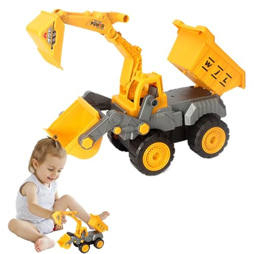 Gkumgwo Muldenwagenspielzeug, Bagger Truck Toy,Multifunktionales Kinderbaggerauto | Bildungslernspielzeug Baufahrzeuge für Kinder Kinder von Gkumgwo