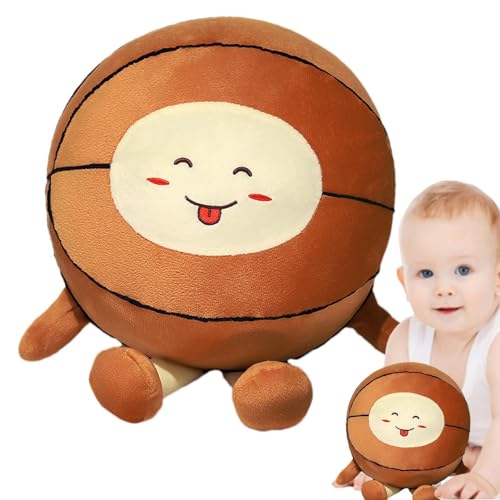 Gkumgwo Plüsch-Basketballspielzeug,Plüsch-Basketball,Süßes Plüsch-Basketball-Puppenkissen | 25 cm weiches Basketball-Tierspielzeug, gefülltes Basketball-Plüschpuppenspielzeug für Nachttisch, Sofa, von Gkumgwo