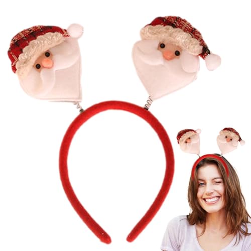 Gkumgwo Weihnachts-Haarschmuck | Niedliches Weihnachtskopf-Schnalle-Schneemann-Haarband,Süße Stirnbänder Weihnachten mit glänzendem Rentier und leuchtenden Farben für Fotokabinen, Frauen, Erwachsene von Gkumgwo