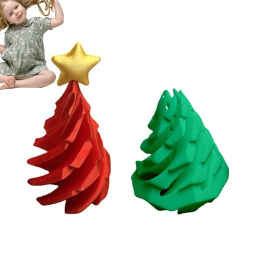 Gkumgwo Weihnachtsbaum-Spiralkegel, Durchgangsskulptur, 3D Fidget Toys Weihnachtsbaum-Passthrough-Skulptur, Spiralkegel-Zappelspielzeug, unmöglicher Weihnachtsbaum für Heimstudio von Gkumgwo