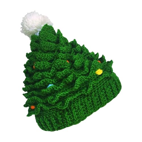 Gkumgwo Weihnachtsmütze, Weihnachtsbaum-Strickmütze - Wintermützen Weihnachtsmütze Weihnachtsmütze | Foto-Requisiten, stilvolle Strickmütze, warme Weihnachtsmütze für Kinder und Erwachsene von Gkumgwo