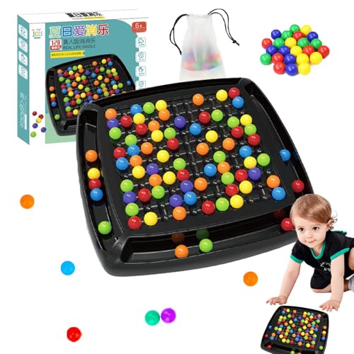 Regenbogenball Ausscheidungsspiel | Intellektuelles Schachspiel | Elimination Brettspiel | Regenbogenball Brettspiel | Bunte Bälle Puzzle Schach | Regenbogenperlen Strategie Puzzlespiele Für Kinder von Gkumgwo