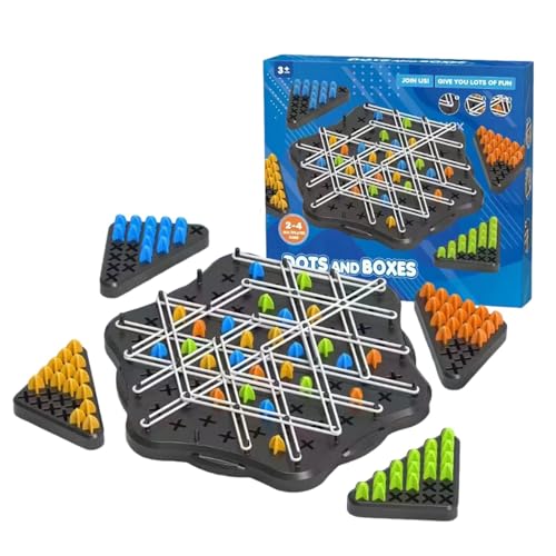 Triggle Spiel, Triggle Gummiband Spiel, Kettendreieck Schachspiel, Klassisches Steckspiele Steckbrettspiel, Lustiges Kettendreiecks Spielzeug, Puzzle Strategie Brettspiele Für Kinder von Gkumgwo