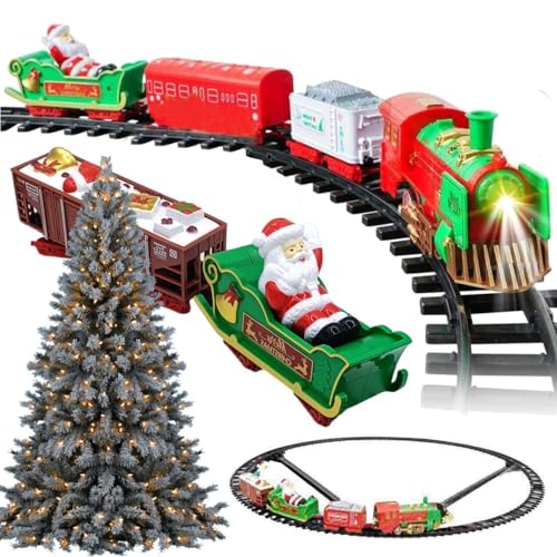 Glac Store Weihnachtszug mit Ständer für Baum, 2 Fächer, Lichter und Geräusche, Durchmesser 89 cm von Glac Store