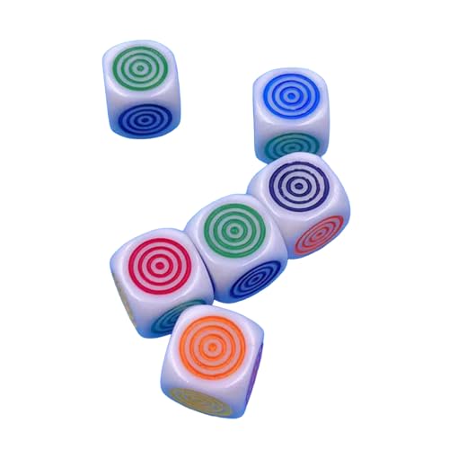 Glanhbnol 16mm Sechsseitige Würfel Acryl Spiel Würfel Klassenzimmer Bunte Würfel Kreisförmige Zählen Brettspiel Spielzeug Würfel Party Werkzeug von Glanhbnol