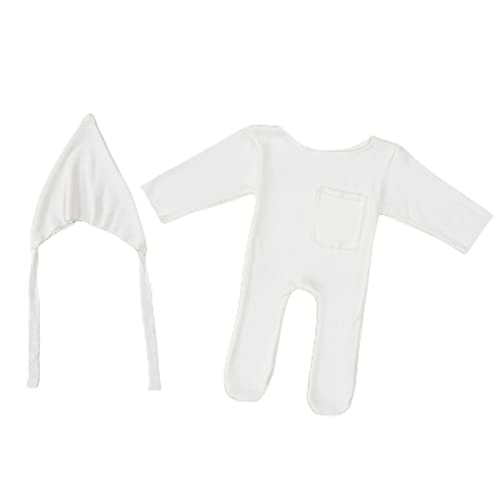 Glanhbnol 2Pcs Baby Strampler Set Neugeborenen Fotografie Requisiten Kostüm Body Kleidung Outfit Kleinkinder von Glanhbnol