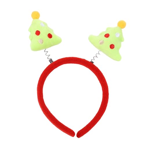 Glanhbnol Auffällige LED-Stirnbänder für Weihnachten, Be the Life of the Celebration (Einheitsgröße, federnde Weihnachtsmütze und Weihnachtsbaum-De von Glanhbnol
