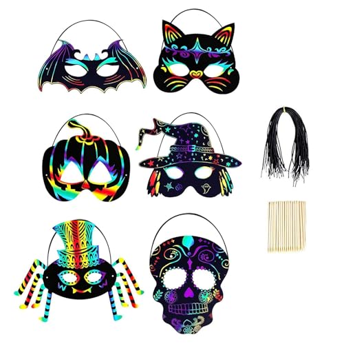 Glanhbnol Festival Halloween Scratch Arts Set Halloween Party Scratch Rainbows Arts For Unique Costumes von Glanhbnol