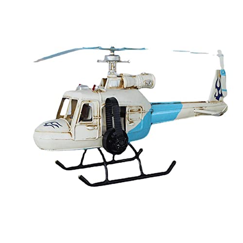 Glanhbnol Metall Hubschrauber Modell Figuren Dekor Eisen Hubschrauber Modell Flugzeug Kinderzimmer Dekorationen Kinder Geschenk von Glanhbnol