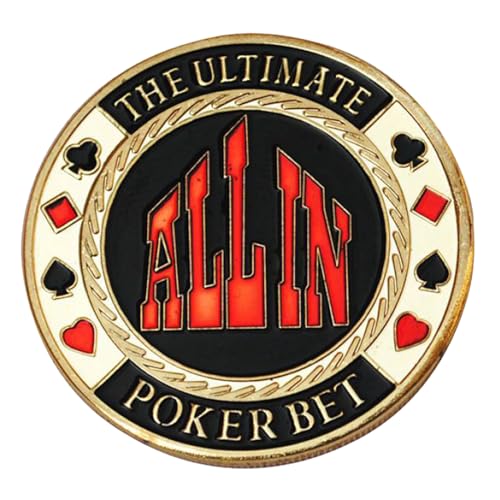 Glanhbnol Rund Dealer Pucks Knöpfe Münze Sammlerstück Pokerchip Münze Pokerkarten Schutzfolie Metallmünze von Glanhbnol