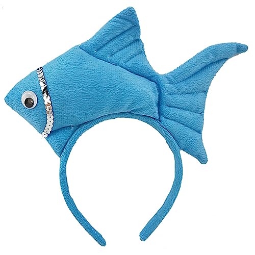 Glanhbnol Unisex Cartoon Stirnband gefüllt Fischform Haarreifen Plüsch Party Kopfschmuck Haarband Party Cosplay Kostüm s von Glanhbnol