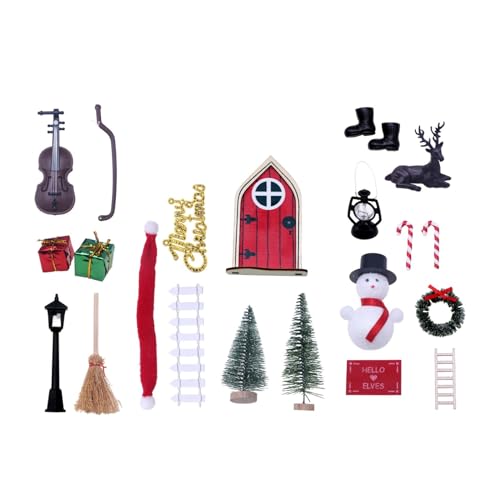 Weihnachtsdekoration, Puppenhaus, Miniatur-Gartengeräte, Szene, Puppenhaus-Dekorationen, reichlich Kombinationsfenster von Glanhbnol
