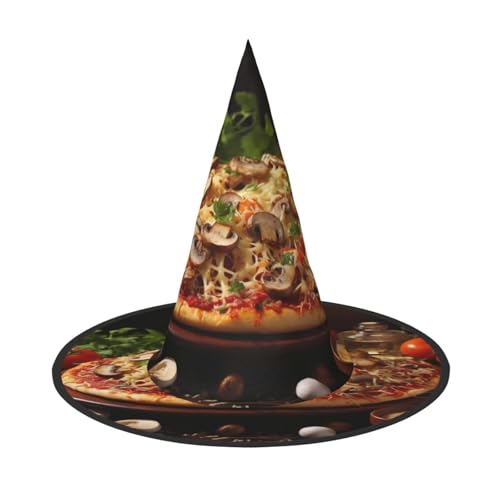 GlbnSHeric Hexenhüte Halloween Kegel Zauberer Hut Pilze Tomaten Pizza Hexenhüte Halloween Hut Kostüm Cosplay von GlbnSHeric