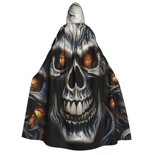 GlbnSHeric Kapuzenumhang, Unisex, Halloween, Kapuzenumhang, cooler böser Totenkopf, Kapuzenmantel, Halloween-Umhang, Cosplay-Kostüme von GlbnSHeric