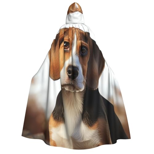 GlbnSHeric Kapuzenumhang, Unisex, Halloween-Umhang, niedlicher Beagle-Hund, Kapuzenmantel, Halloween-Umhang, Cosplay-Kostüme von GlbnSHeric