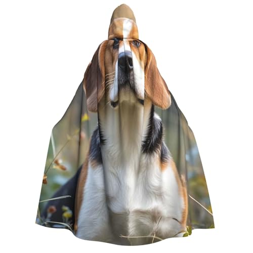 GlbnSHeric Kapuzenumhang, Unisex, Halloween-Umhang, niedlicher Beagle-Hund, Kapuzenmantel, Halloween-Umhang, Cosplay-Kostüme von GlbnSHeric