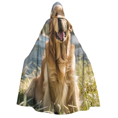 GlbnSHeric Kapuzenumhang Unisex Halloween Kapuzenumhang Golden Retrievers Kapuzenmantel Halloween Umhang Cosplay Kostüme von GlbnSHeric