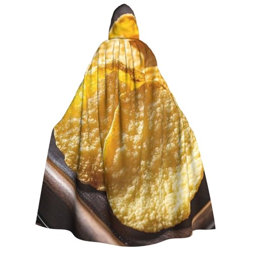 GlbnSHeric Kapuzenumhang Unisex Halloween Kapuzenumhang Kartoffelchips Kapuzenmantel Halloween Umhang Cosplay Kostüme von GlbnSHeric