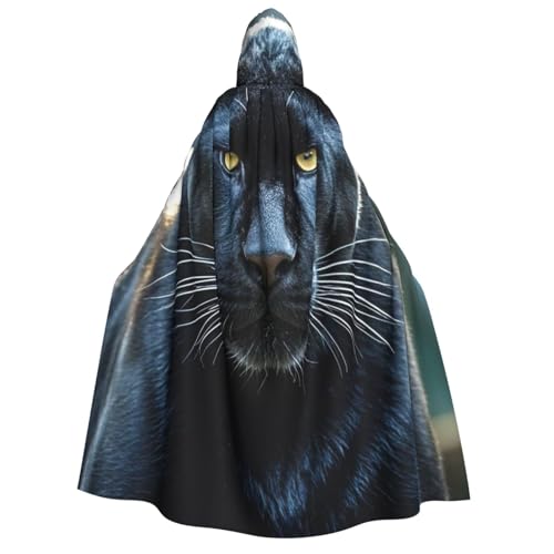 GlbnSHeric Kapuzenumhang Unisex Halloween Kapuzenumhang Tier Panther Kapuzenmantel Halloween Umhang Cosplay Kostüme von GlbnSHeric