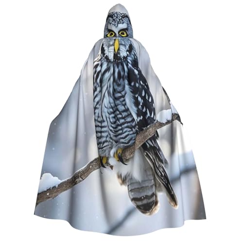 GlbnSHeric Kapuzenumhang Unisex Halloween Kapuzenumhang arktische Eule Kapuzenmantel Halloween Umhang Cosplay Kostüme von GlbnSHeric