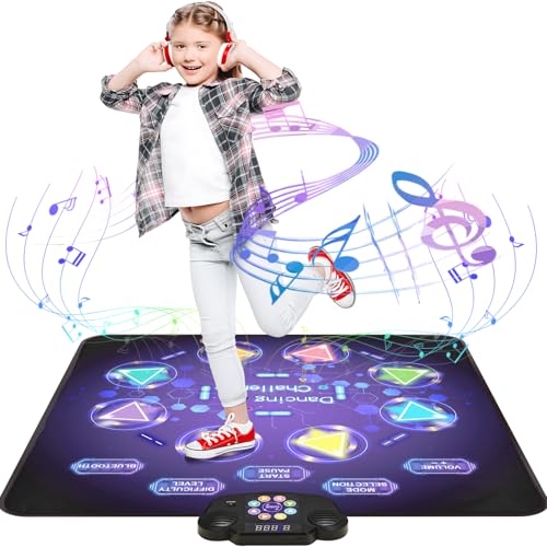 Gleamkid Tanzmatte Für Kinder, LED Licht-Tanzpad Mit 8 Tasten, Integrierter Musik, Bluetooth, 8 Modi, Kinder Von 3-12 von Gleamkid