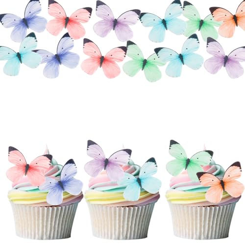 Gleevio Schmetterling Tortendeko Essbar,50 Stück Essbare Schmetterlinge für Torte Bunt,Esspapier Schmetterling Deko Torte Mädchen,Kuchen Deko Schmetterlinge Essbar Muffin Deko,Hochzeit Cupcake Deko Gleevio Schmetterling Tortendeko Essbar,50 Stück Essbare Schmetterlinge für Torte Bunt,Esspapier Schmetterling Deko Torte Mädchen,Kuchen Deko Schmetterlinge Essbar Muffin Deko,Hochzeit Cupcake Deko von Gleevio
