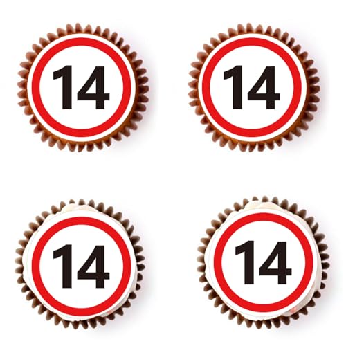 Gleevio Essbare Verkehrszeichen Tortendeko 14 Geburtstag Junge Mädchen,48 Stück Essbare Cupcake Deko 14.Geburtstag,Cupcake Topper 14. Geburtstagdeko,Esspapier 2007 Kuchen deko 14 Geburtstagdeko Gleevio Essbare Verkehrszeichen Tortendeko 14 Geburtstag Junge Mädchen,48 Stück Essbare Cupcake Deko 14.Geburtstag,Cupcake Topper 14. Geburtstagdeko,Esspapier 2007 Kuchen deko 14 Geburtstagdeko von Gleevio