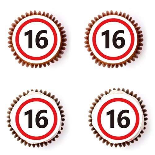 Gleevio Essbare Verkehrszeichen Tortendeko 16 Geburtstag Junge Mädchen,48 Stück Sweet 16 Tortenaufsatz,Kuchen Deko 16 Geburtstag Junge,Torten Deko 16 Jahre Mädchen,Cupcake Topper 16 Geburtstagdeko Gleevio Essbare Verkehrszeichen Tortendeko 16 Geburtstag Junge Mädchen,48 Stück Sweet 16 Tortenaufsatz,Kuchen Deko 16 Geburtstag Junge,Torten Deko 16 Jahre Mädchen,Cupcake Topper 16 Geburtstagdeko von Gleevio