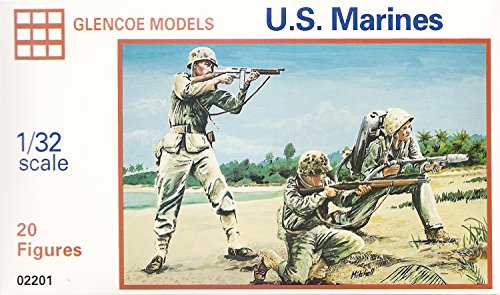 Glencoe 02201 1/32 US Marines, 20 Figuren Plastikmodellbausatz von Platz