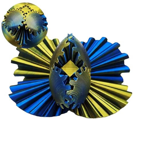 3D-Gedruckter Gear Ball Spin Ball: EIN Kleiner, Aber leistungsstarker Begleiter for Spaß und Entspannung unterwegs, ideal for Stress- und Angstabbau(B) von Glenmi