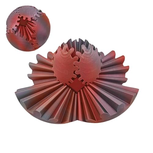 3D-Gedruckter Gear Ball Spin Ball: Ein kleiner, aber leistungsstarker Begleiter for Spaß und Entspannung unterwegs, ideal for Stress- und Angstabbau(D) von Glenmi