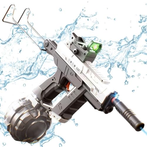 Glenmi Aqua Charge – leistungsstarke elektrische Wasserpistole mit viel Stauraum for Spritzschlachten(White,L) von Glenmi