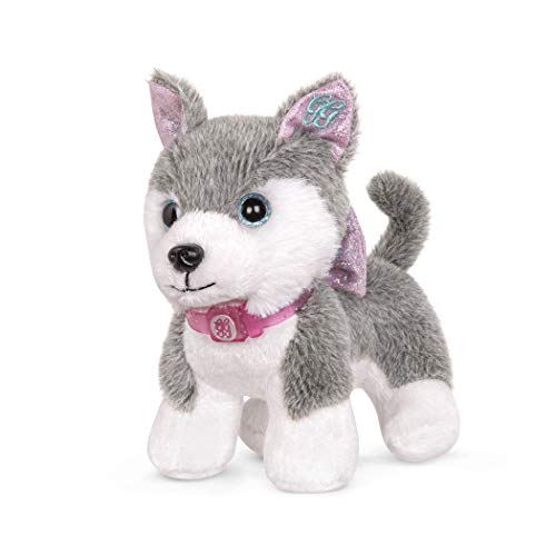 Glitter Girls by Battat – Alaska – Plüschtier Hund – Welpenzubehör für 35,6 cm große Puppen – Spielzeug, Kleidung und Zubehör für Mädchen ab 3 Jahren, Grau, Weiß von Glitter Girls