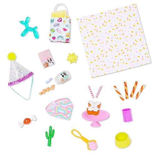 Glitter Girls Puppenzubehör – Kuscheltier Hund Geburtstag Zubehör Set mit Partyhut, Deko und mehr – Accessoires für 36 cm Puppen, Puppenhaus Puppenmöbel Spielzeug für Kinder ab 3 Jahren von Glitter Girls